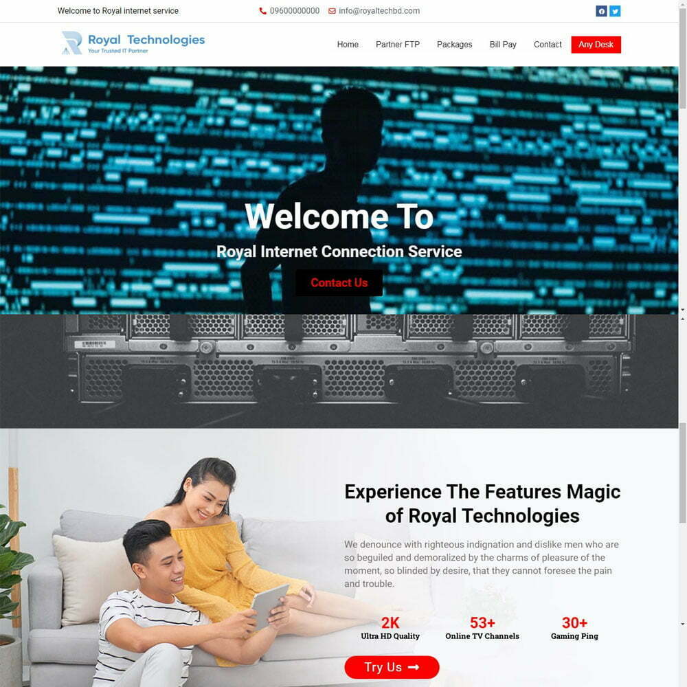 Royal ISP – Responsive WordPress Theme