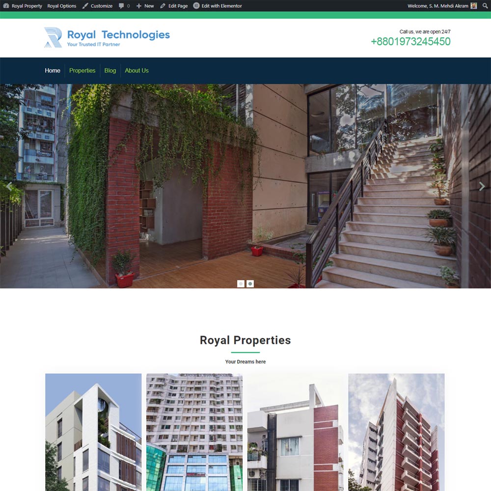 Royal Property – Responsive WordPress Theme