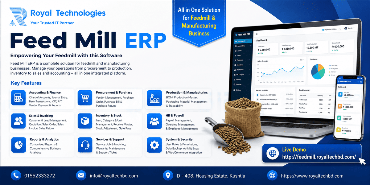 Feed Mill ERP - One Platform. Total Feed Mill Control