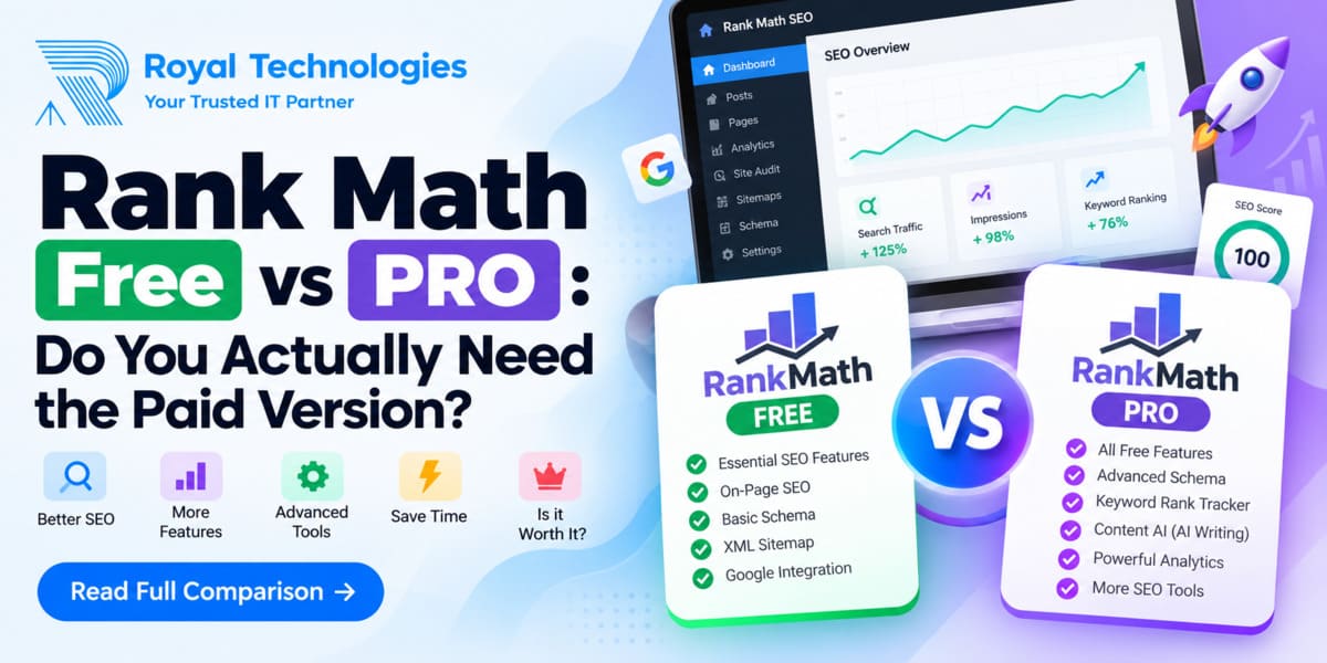 Rank Math Free vs PRO Do You Actually Need the Paid Version